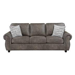 Pinnacle Pewter Sofa by Homelegance at Eve Furniture