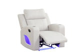 Pinnacle Sand Leather 3-Piece Reclining Living Room Set by Happy Homes at Eve Furniture