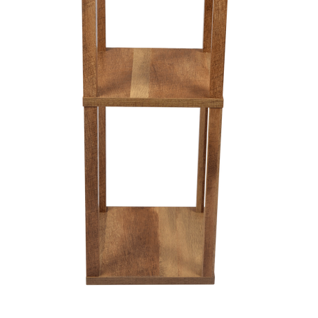 Pinnacle Shelf Floor Lamp For Bedroom/Living Room, Natural Wood with Long Shade by Ashcroft Furniture at Eve Furniture