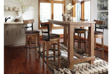 Pinnadel Light Brown Bar Height Barstool by Ashley at Eve Furniture