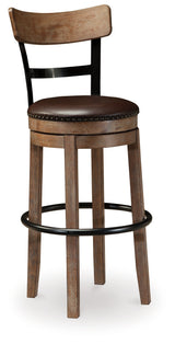 Pinnadel Light Brown Bar Height Barstool by Ashley at Eve Furniture