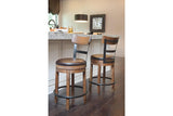Pinnadel Light Brown Counter Height Barstool by Ashley at Eve Furniture