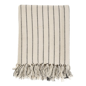 Pinstripe Hammam Bath Towel, Black, Set of 2 by Mercana at Eve Furniture