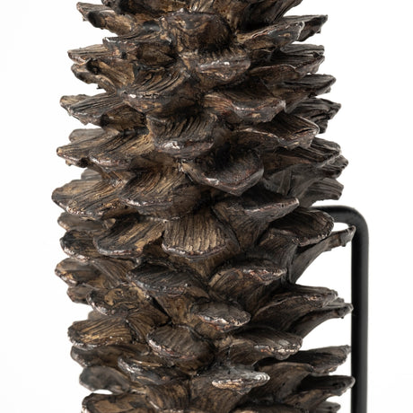 Pinterra (Small) Brown Resin Pinecone Replica by Mercana at Eve Furniture