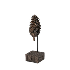 Pinterra (Small) Brown Resin Pinecone Replica by Mercana at Eve Furniture