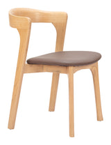 Pioro Brown & Natural Dining Chair (Set of 2) by Zuomod at Eve Furniture