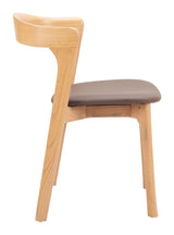 Pioro Brown & Natural Dining Chair (Set of 2) by Zuomod at Eve Furniture