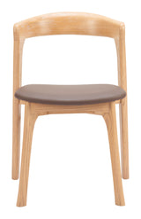 Pioro Brown & Natural Dining Chair (Set of 2) by Zuomod at Eve Furniture