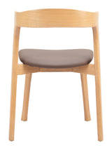 Pioro Brown & Natural Dining Chair (Set of 2) by Zuomod at Eve Furniture