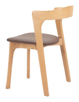 Pioro Brown & Natural Dining Chair (Set of 2) by Zuomod at Eve Furniture