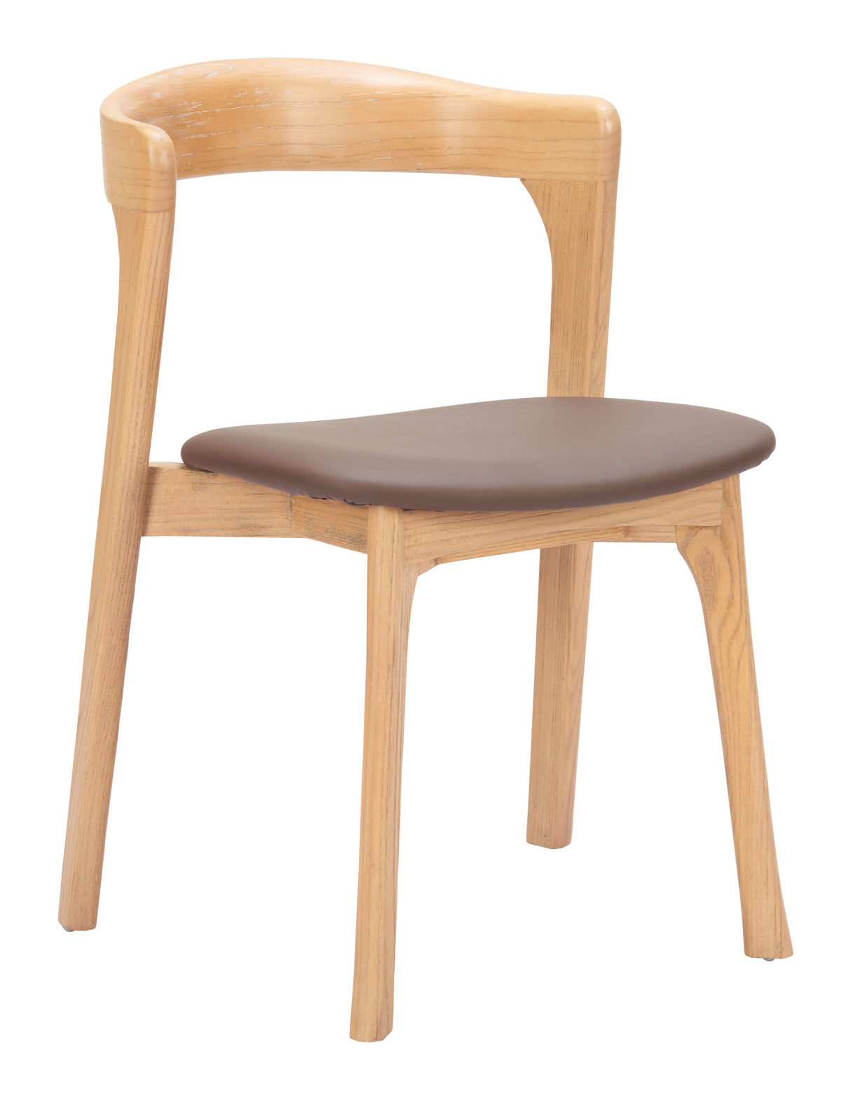 Pioro Brown & Natural Dining Chair (Set of 2) by Zuomod at Eve Furniture