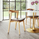 Pioro Brown & Natural Dining Chair (Set of 2) by Zuomod at Eve Furniture