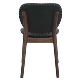Piper 18" Round Back Dining Chair in Black Leather and Wood, Set of 2 by Home Trends & Design at Eve Furniture
