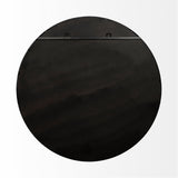Piper Large Black Metal Round Wall Mirror by Mercana at Eve Furniture