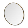 Piper Large Gold Metal Round Wall Mirror by Mercana at Eve Furniture