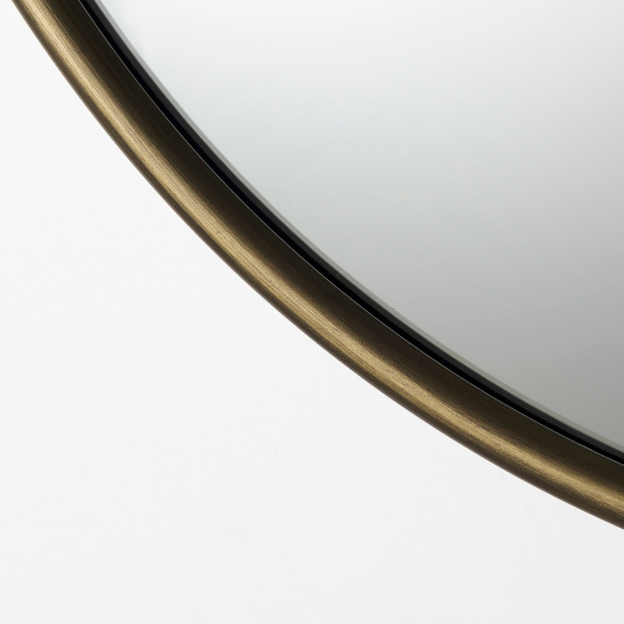 Piper Small Gold Metal Round Wall Mirror by Mercana at Eve Furniture