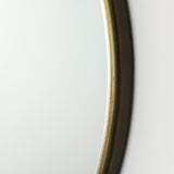 Piper Small Gold Metal Round Wall Mirror by Mercana at Eve Furniture