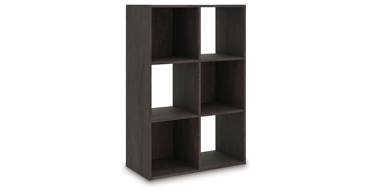 Piperton Charcoal Six Cube Organizer by Ashley at Eve Furniture