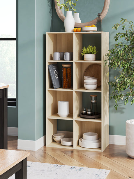 Piperton Tan Eight Cube Organizer by Ashley at Eve Furniture