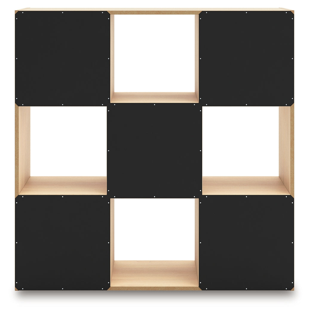 Piperton Tan Nine Cube Organizer by Ashley at Eve Furniture