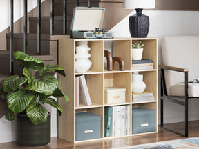 Piperton Tan Nine Cube Organizer by Ashley at Eve Furniture