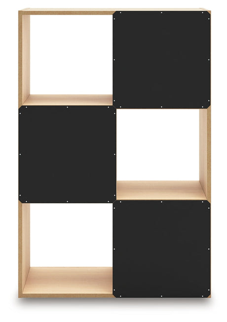 Piperton Tan Six Cube Organizer by Ashley at Eve Furniture