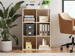 Piperton Tan Six Cube Organizer by Ashley at Eve Furniture