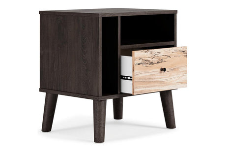 Piperton Two-tone Brown/Black Nightstand by Ashley at Eve Furniture