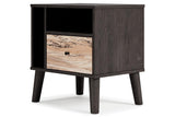Piperton Two-tone Brown/Black Nightstand by Ashley at Eve Furniture