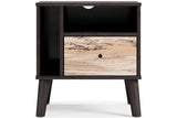 Piperton Two-tone Brown/Black Nightstand by Ashley at Eve Furniture