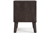 Piperton Two-tone Brown/Black Nightstand by Ashley at Eve Furniture