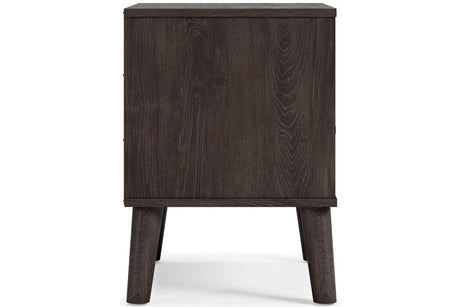 Piperton Two-tone Brown/Black Nightstand by Ashley at Eve Furniture