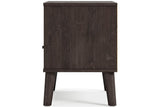 Piperton Two-tone Brown/Black Nightstand by Ashley at Eve Furniture