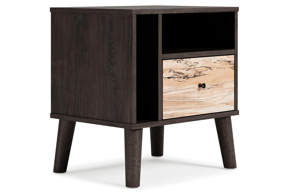 Piperton Two-tone Brown/Black Nightstand by Ashley at Eve Furniture
