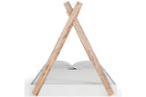 Piperton Two-tone Brown/White Full Tent Bed by Ashley at Eve Furniture