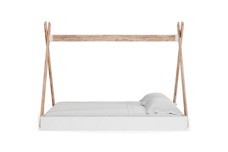 Piperton Two-tone Brown/White Full Tent Bed by Ashley at Eve Furniture