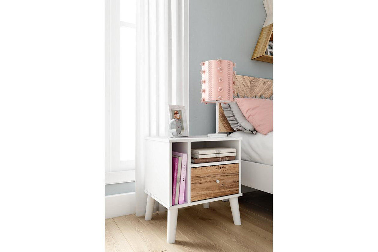 Piperton Two-tone Brown/White Nightstand by Ashley at Eve Furniture
