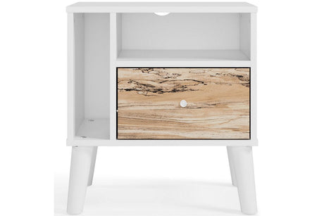 Piperton Two-tone Brown/White Nightstand by Ashley at Eve Furniture