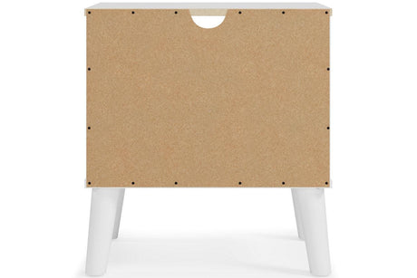 Piperton Two-tone Brown/White Nightstand by Ashley at Eve Furniture