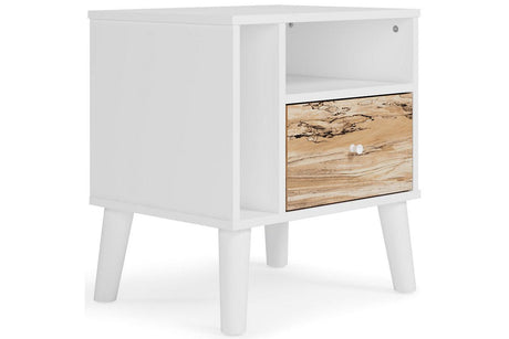Piperton Two-tone Brown/White Nightstand by Ashley at Eve Furniture