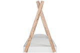 Piperton Two-tone Brown/White Twin Tent Bed by Ashley at Eve Furniture