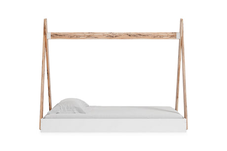 Piperton Two-tone Brown/White Twin Tent Bed by Ashley at Eve Furniture