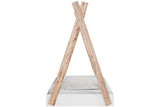 Piperton Two-tone Brown/White Twin Tent Bed by Ashley at Eve Furniture