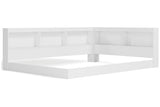 Piperton White Full Bookcase Corner Storage Bed by Ashley at Eve Furniture
