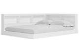 Piperton White Full Bookcase Corner Storage Bed by Ashley at Eve Furniture