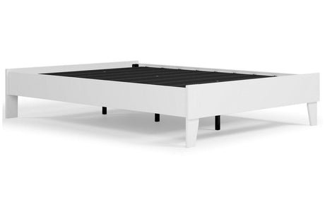 Piperton White Full Platform Bed by Ashley at Eve Furniture