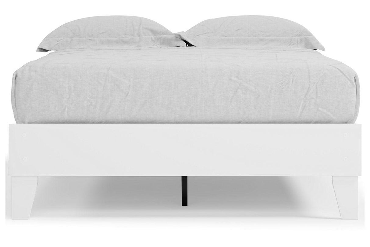 Piperton White Full Platform Bed by Ashley at Eve Furniture