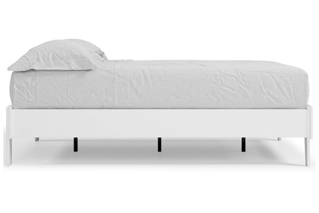 Piperton White Full Platform Bed by Ashley at Eve Furniture