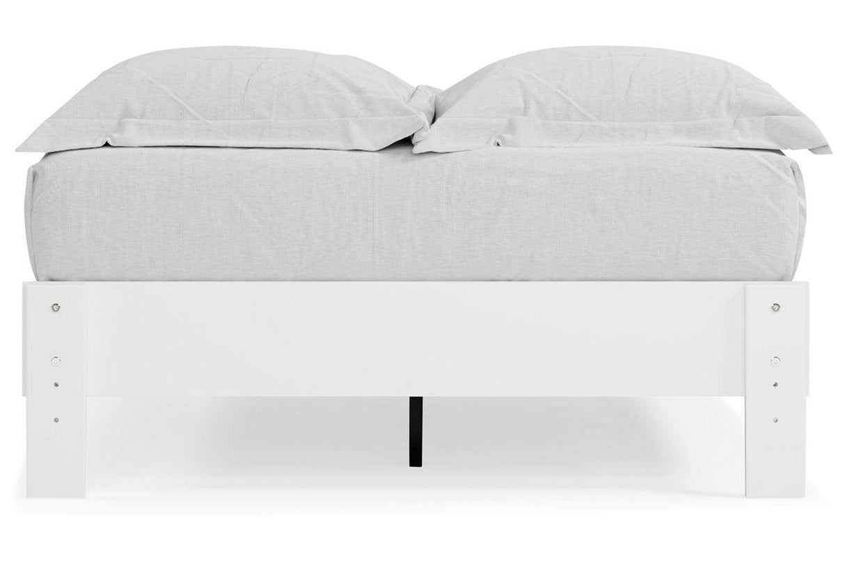 Piperton White Full Platform Bed by Ashley at Eve Furniture