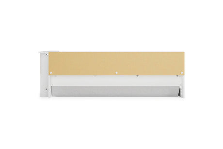 Piperton White Twin Bookcase Corner Storage Bed by Ashley at Eve Furniture